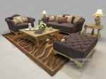 Modle 3D de canap de style europen