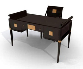 Noir modle 3D de bureau