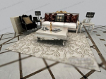 Modles 3D de canap contemporain