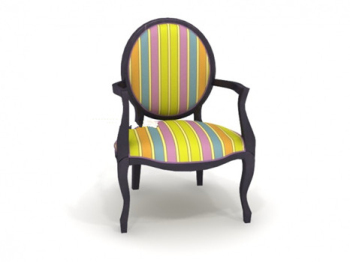 Modle 3d de la chaise rond de couleur