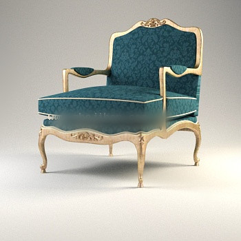 Chaise bleue marine modle 3d