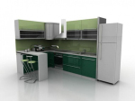 Armoires vertes modle 3d