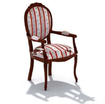 Rose avec chaise blanche modle 3D