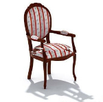 Rose avec chaise blanche modle 3D