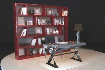 Chinois modle 3d de bibliothque