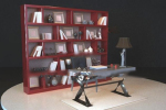 Chinois modle 3d de bibliothque