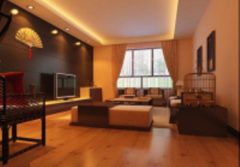 Chinoise moderne salle de sjour minimaliste modle 3D