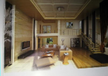 La couverture rigide de goût minimaliste chambre haute vie modle 3D