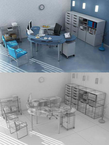Personnalit modle minimaliste dcoration de bureau 3D