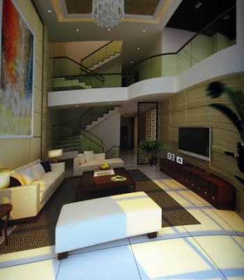Moderne salle de sjour luxueuse villa