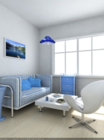 Salle de rception lumineuse du modle 3D facile