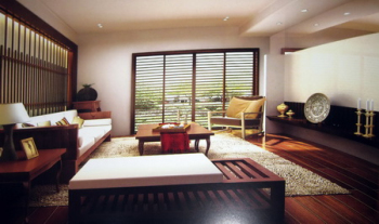 Modern vivant bois rtro room