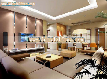 Les lumires de style de vie moderne modle 3D Room