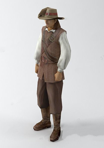 Modle 3d des hommes europens et amricains