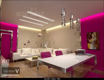 Cette chambre lgante modle vivant 3D