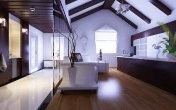 Le modle de salon lumineux et spacieux
