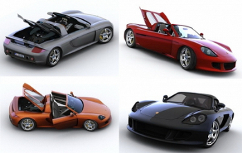 Porsche modle 3D de roadster