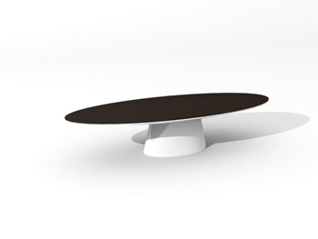 Sombre table basse ovale