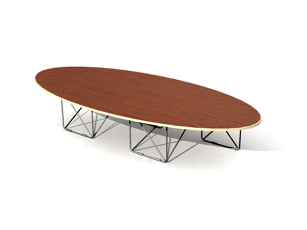 Longue table basse en forme d'arc