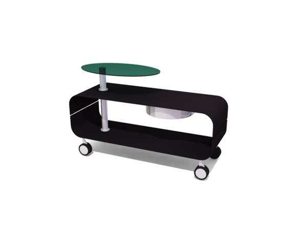 Table basse de style europen avec des roues de mode personnalis