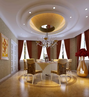 Habitaciones hotel de estilo palaciego modelo de restaurante