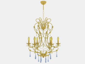 Noblesse d'or bougie lustre europen de cristal