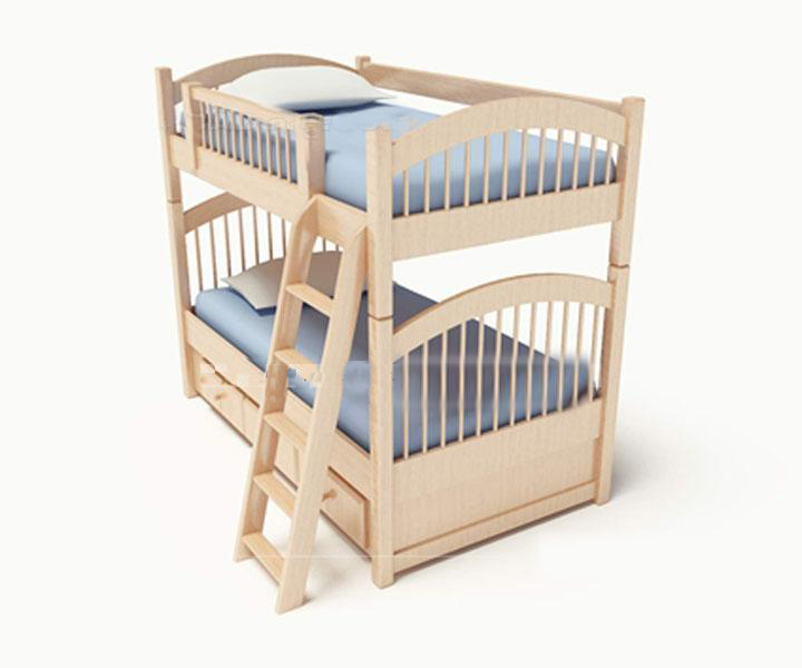 Les enfants sur le modle de lit