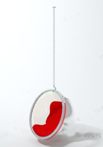 Rouge de luxe pendaison modle 3d de la chaise