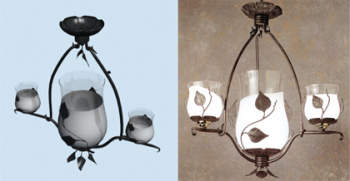 Élgante bougie de verre cristal lustre europen