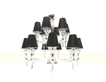Modles 3D de lustre en verre de cristal