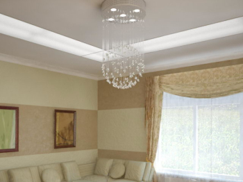 Modles 3D de plafond rideau de cristal