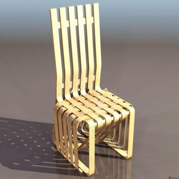 Rattan modle 3d de la chaise