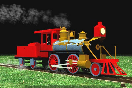 Petit train touristique du parc de modle
