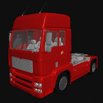 Red camion modle 3d