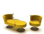 Yellow sofa modle fonctionnel
