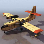 Avion modles 3D jaune