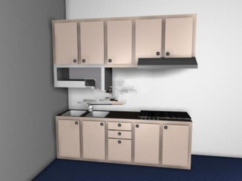 Armoires de cuisine modle 3d