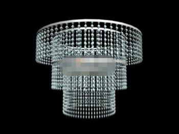 Lustre en cristal fleuri