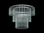 Lustre en cristal fleuri