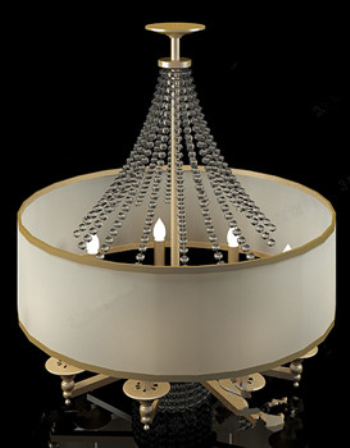 Romantique modle 3d de lustre de bougie
