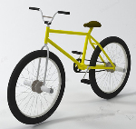 Des modles 3D de vlo jaune