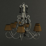 Sombre modle de lustre des lignes
