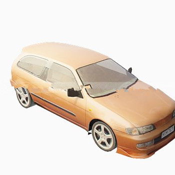 Yellow modle 3d de voiture