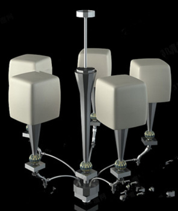 Modle 3d de lustre de luxe