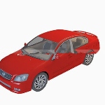 Red modle de voiture 3d