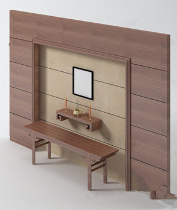 Modle 3d placard en bois