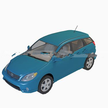Modle de voiture bleu