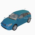 Modle de voiture bleu