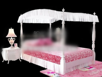 Petit lit de princesse modle 3d