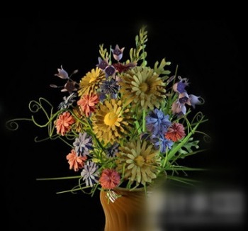 Bonsai lumineux modle 3d color